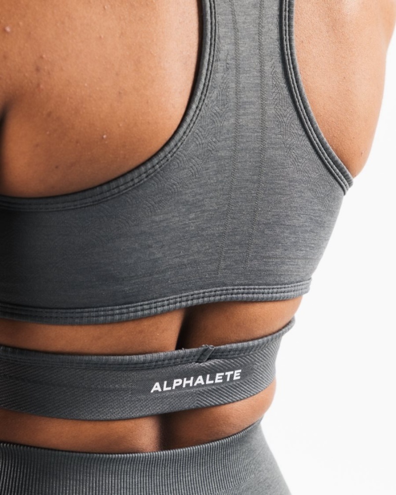 Sujetador Deportivo Alphalete Stratus Bra Mujer Smoke | THCRFI-560