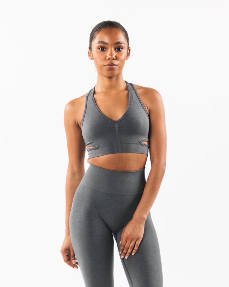 Sujetador Deportivo Alphalete Stratus Bra Mujer Smoke | THCRFI-560