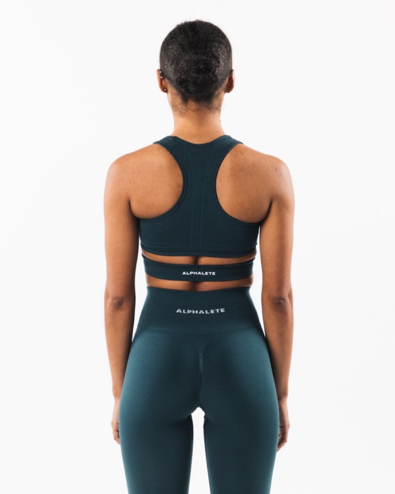 Sujetador Deportivo Alphalete Stratus Bra Mujer Midnight | IYXAWL-702