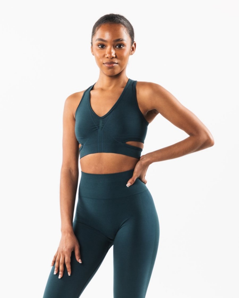 Sujetador Deportivo Alphalete Stratus Bra Mujer Midnight | IYXAWL-702