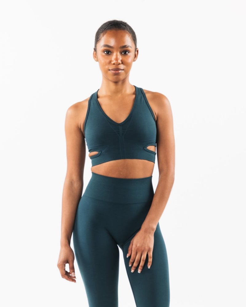 Sujetador Deportivo Alphalete Stratus Bra Mujer Midnight | IYXAWL-702