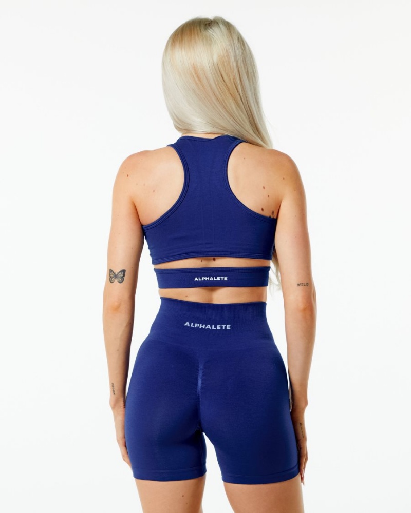 Sujetador Deportivo Alphalete Stratus Bra Mujer Indigo | KSZUNE-230