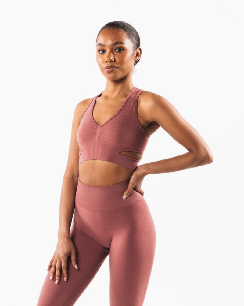 Sujetador Deportivo Alphalete Stratus Bra Mujer Rosas | YEMBLR-732