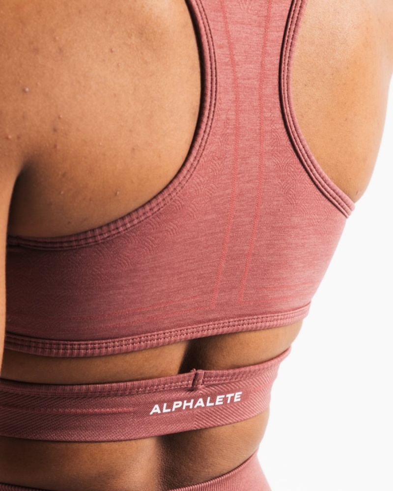 Sujetador Deportivo Alphalete Stratus Bra Mujer Rosas | YEMBLR-732