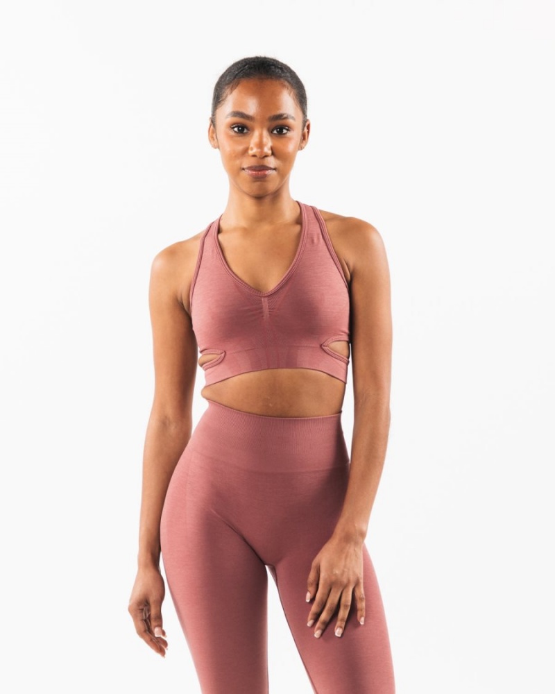 Sujetador Deportivo Alphalete Stratus Bra Mujer Rosas | YEMBLR-732