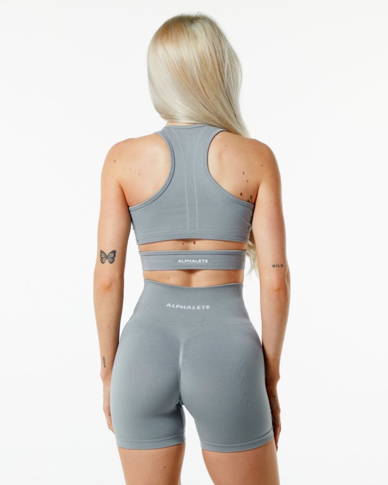 Sujetador Deportivo Alphalete Stratus Bra Mujer Gris | XTYBZO-130