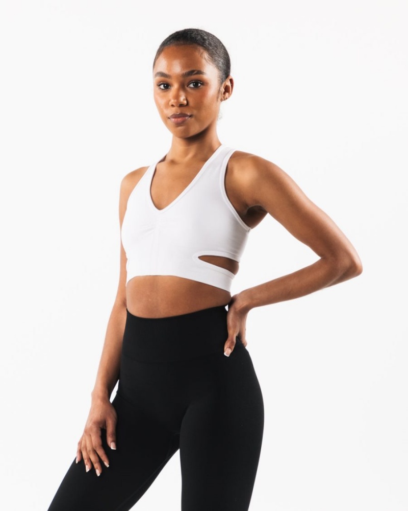 Sujetador Deportivo Alphalete Stratus Bra Mujer Blancas | LEGRJH-159