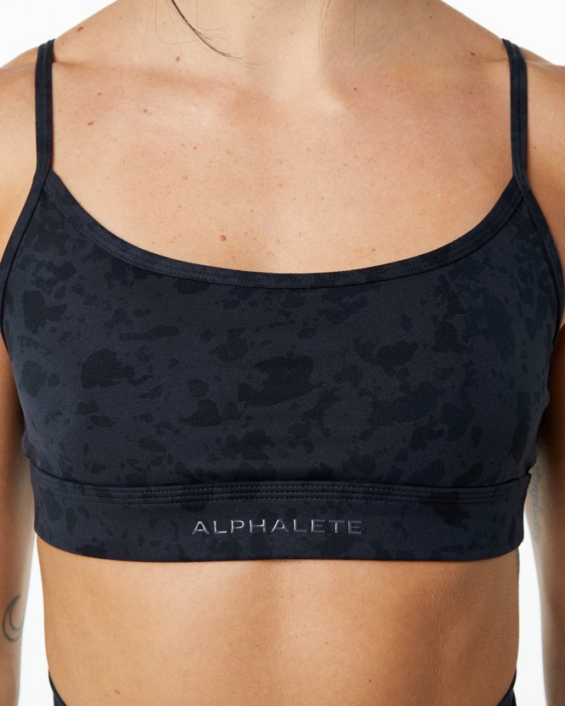 Sujetador Deportivo Alphalete Surface Limitless Bra Mujer Negras | TUNAFB-715