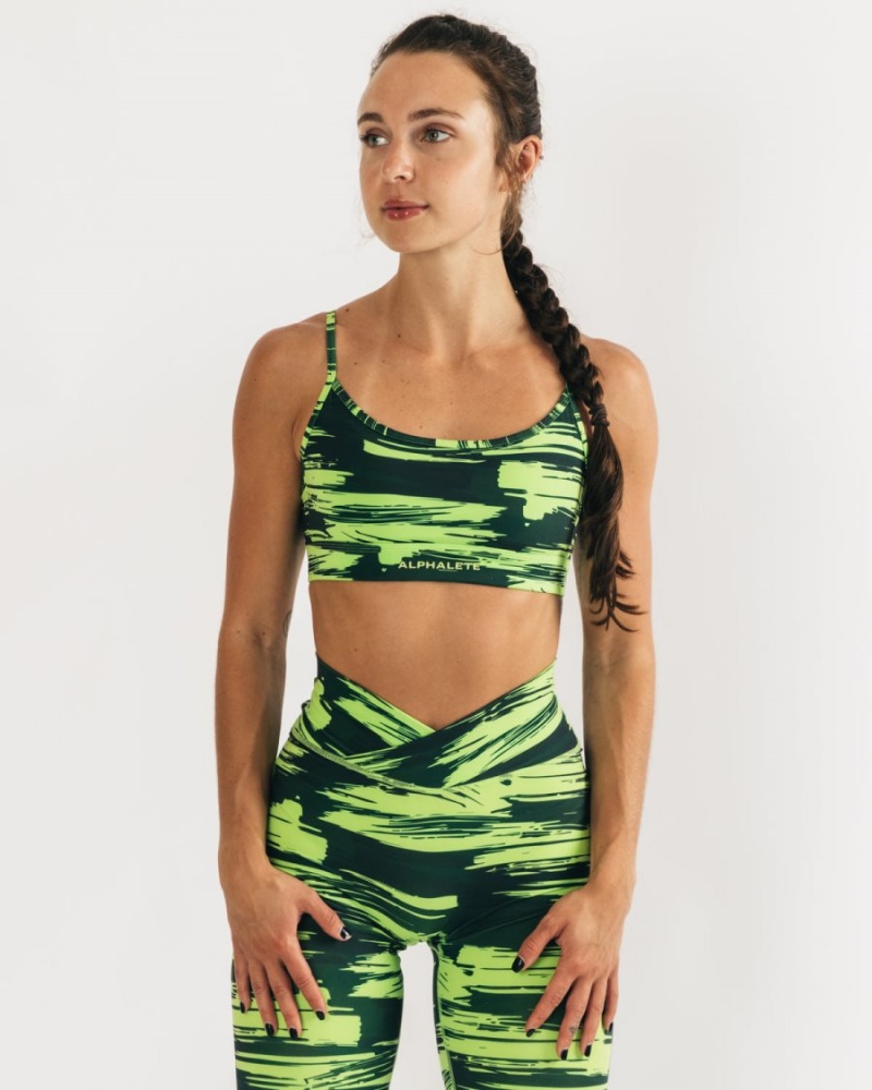 Sujetador Deportivo Alphalete Surface Limitless Bra Mujer Camuflaje | VLEMXJ-218