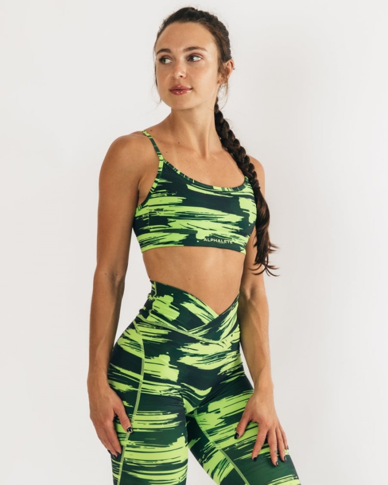 Sujetador Deportivo Alphalete Surface Limitless Bra Mujer Camuflaje | VLEMXJ-218