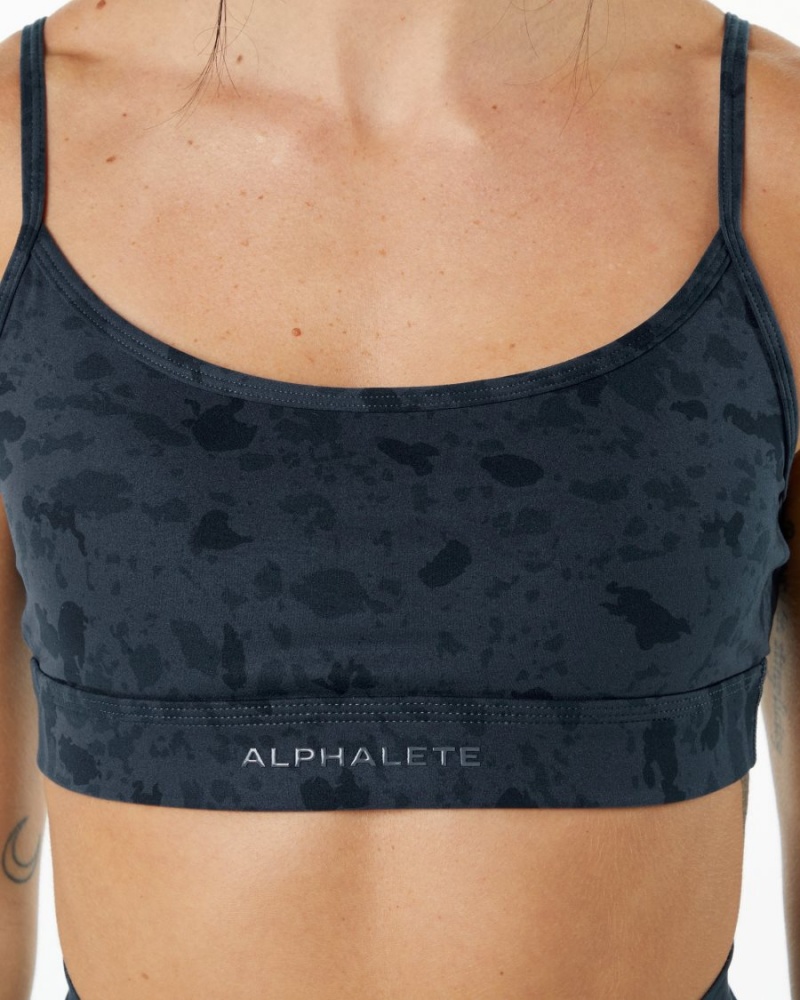 Sujetador Deportivo Alphalete Surface Limitless Bra Mujer Azules | QOETAL-153