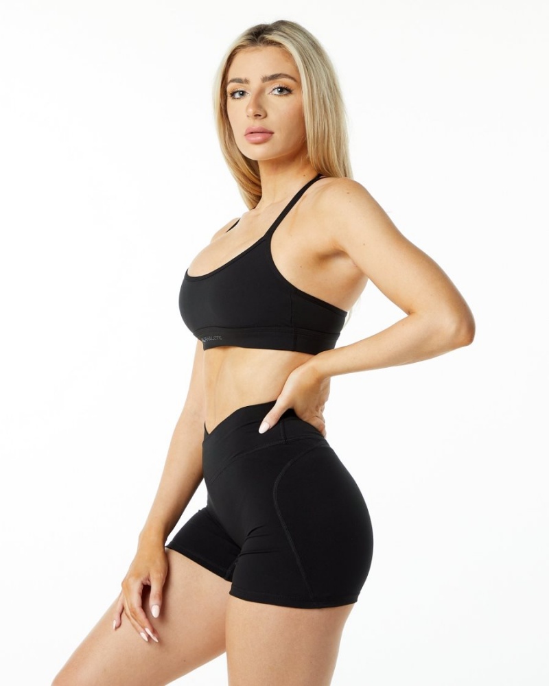 Sujetador Deportivo Alphalete Surface Tri Bra Mujer Negras | TZJQUW-096