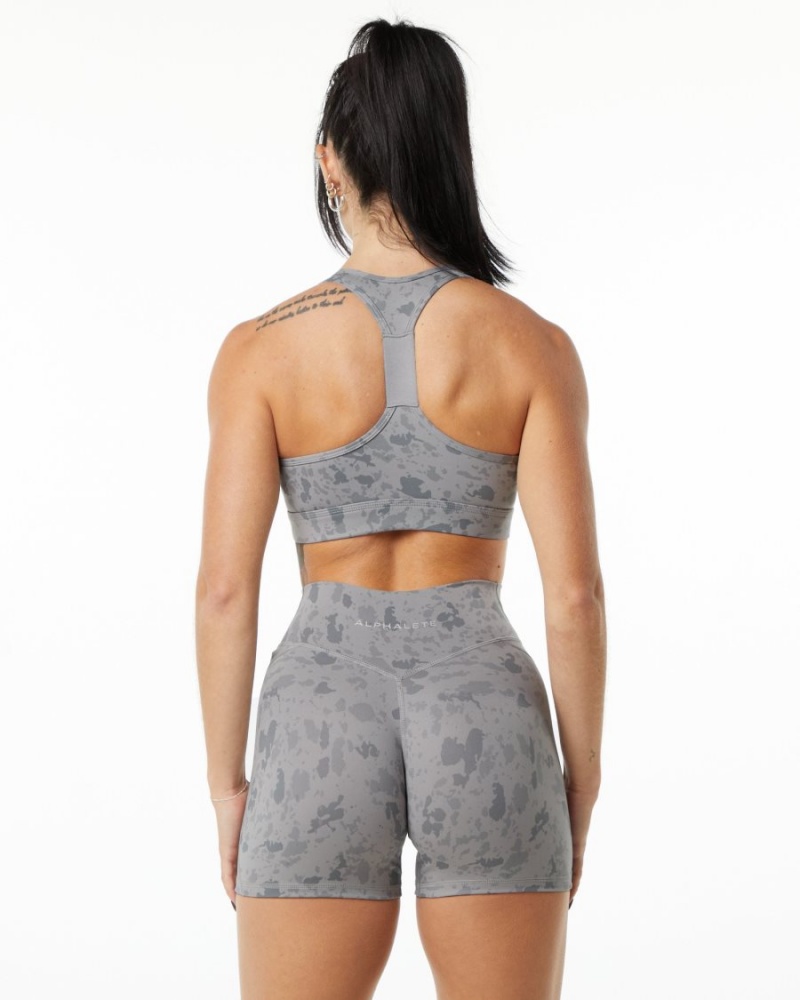 Sujetador Deportivo Alphalete Surface Wrap Bra Mujer Gris | DGJKFI-560