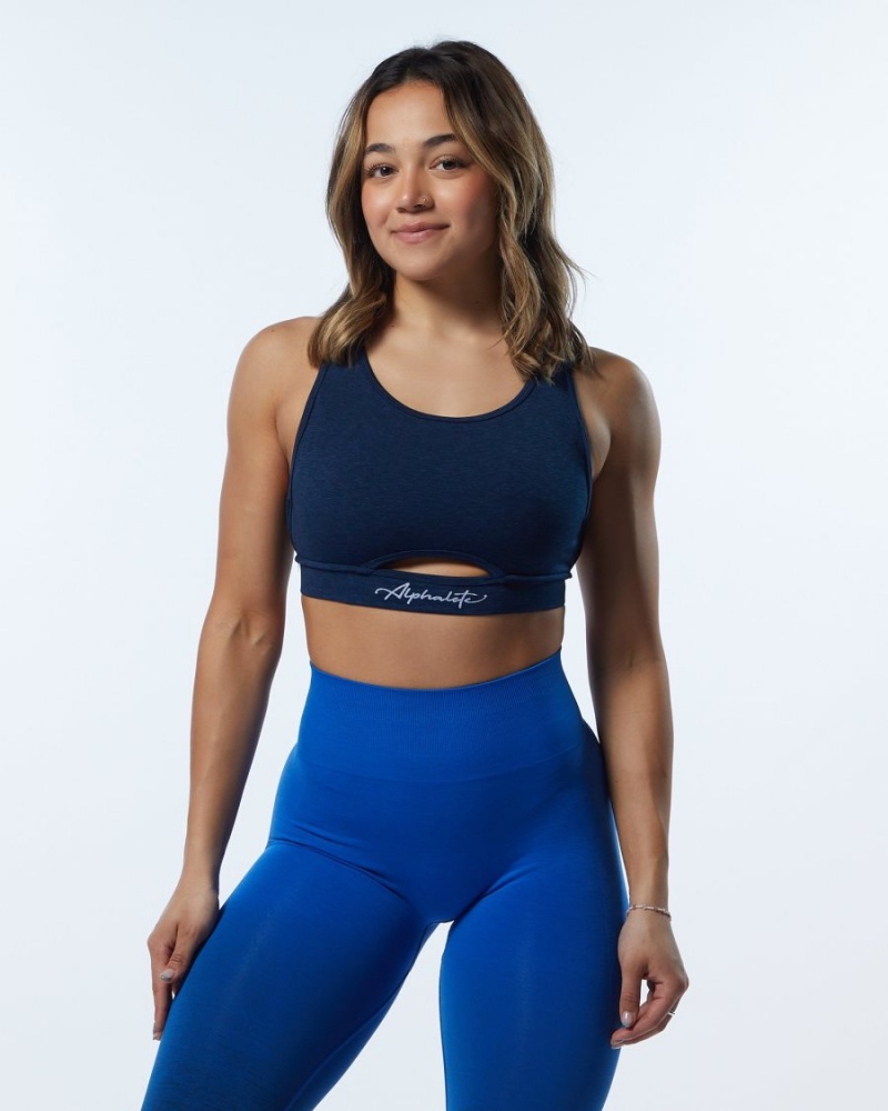 Sujetador Deportivo Alphalete Trinity Bra Mujer Moonlight | DPXSTB-456