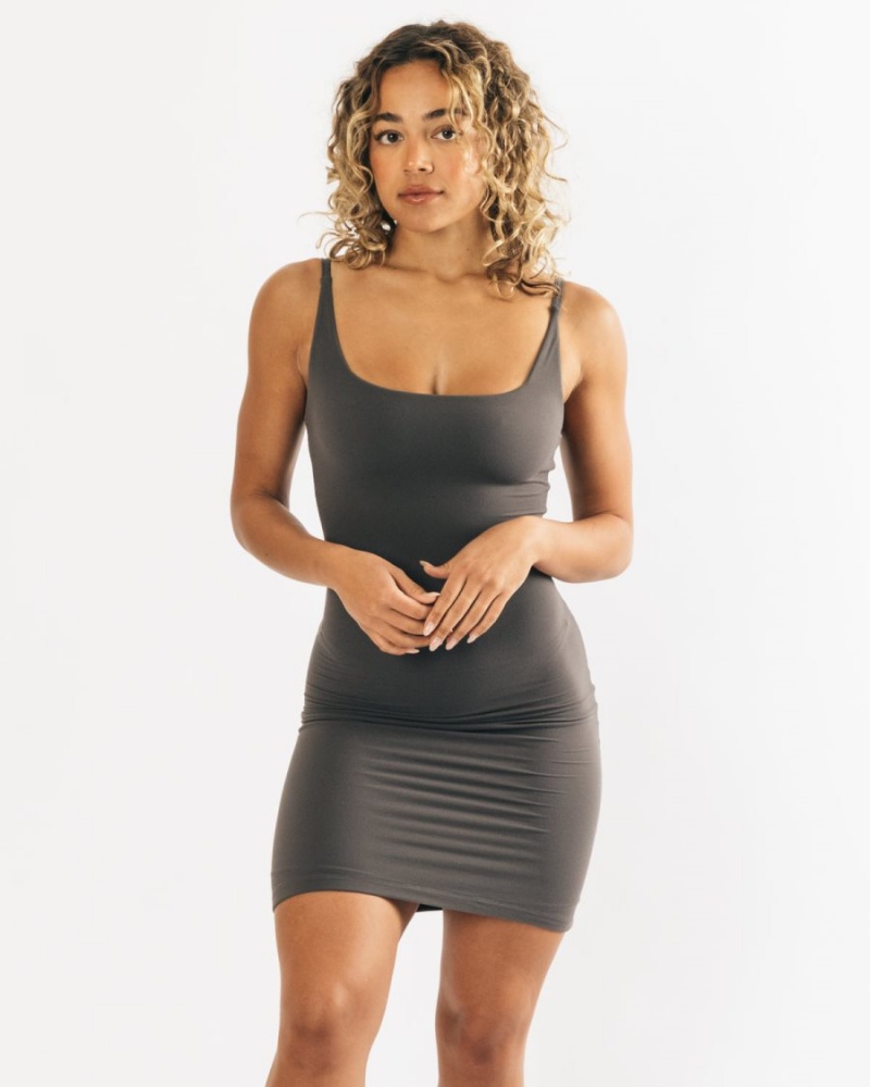 Vestido Alphalete Ultrasoft Allure Vestido Mujer Gris | IDWAOE-307